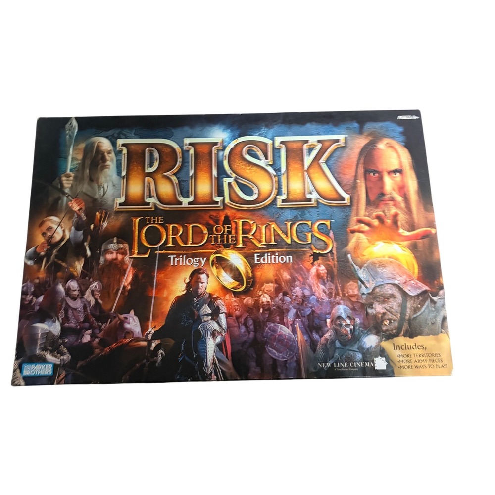 Risk The Lord of the Rings Trilogy Edition Board Game Parker Brothers Complete